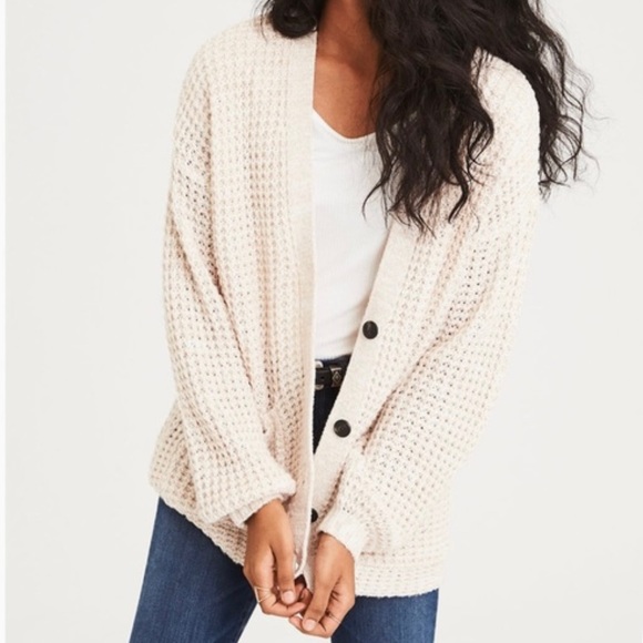 American Eagle Aeo Slouchy Waffle Knit 